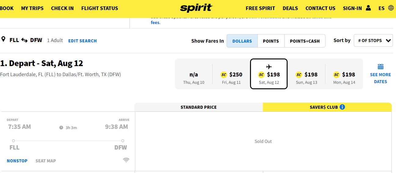 Spirit Airlines Low Fare Calendar Best Fare Finder