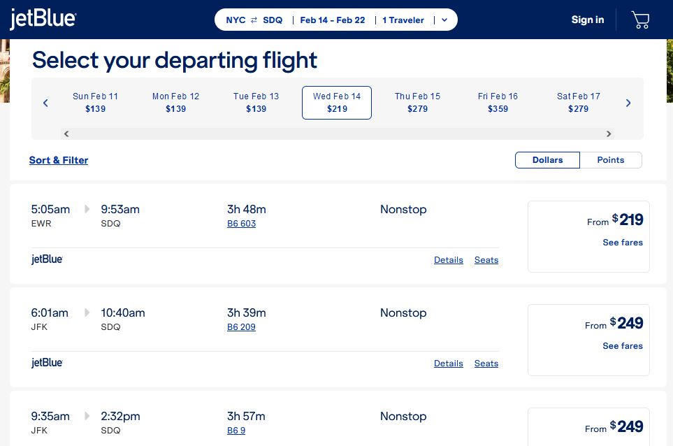 Jetblue best fare finder