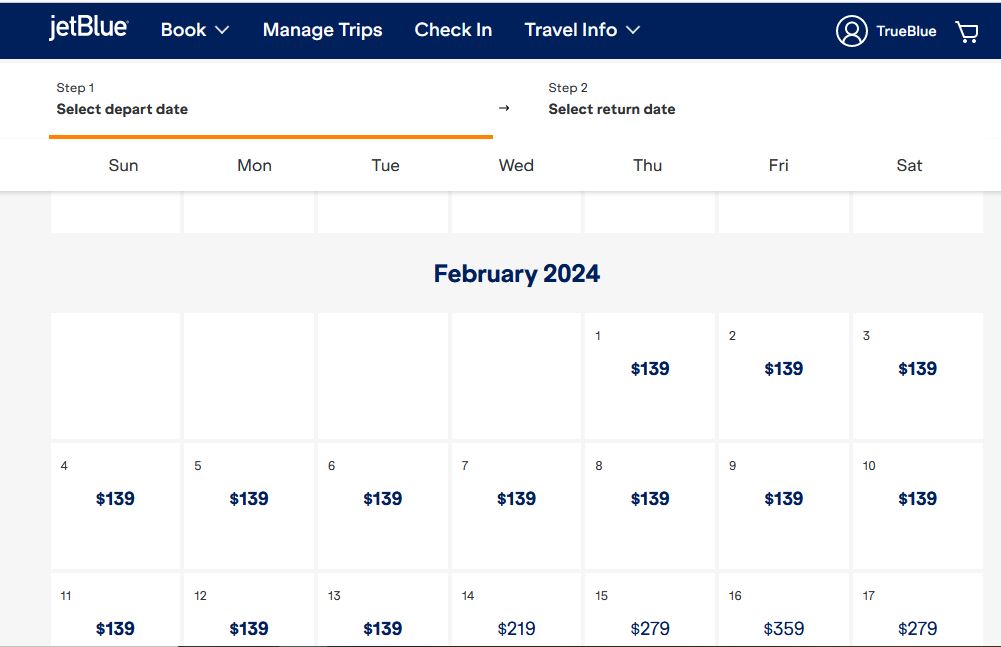Jetblue best fare finder 2024